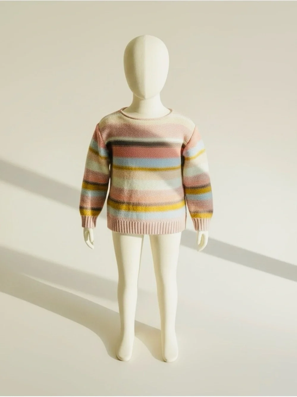 OshKosh B'gosh Pastel Multistripe Crewneck Sweater - Pink, Blue, Yellow